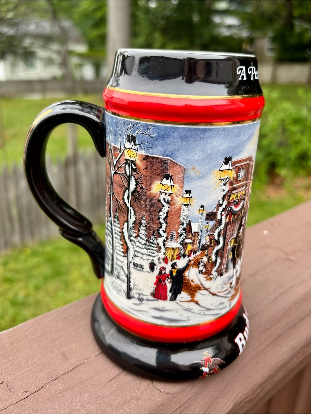 Budweiser Holiday Stein with Clydesdales